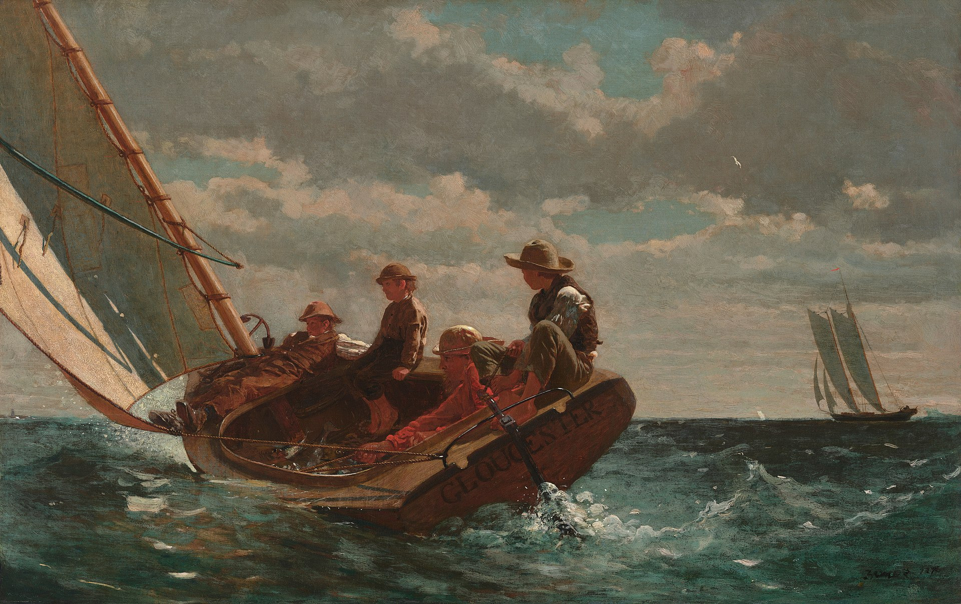 Breezing Up (A Fair Wind), 1876Winslow Homer. Breezing Up (A Fair Wind), 1876Winslow Homer.