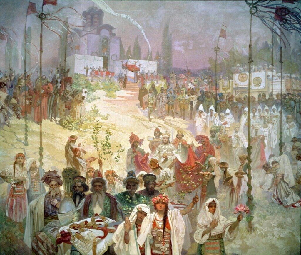 Coronation_of_Emperor_Dušan,_in__The_Slavonic_Epic__(1926)